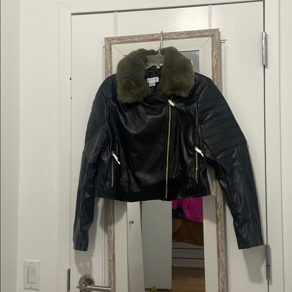 Never Fully Dressed Black Vegan Biker Jacket